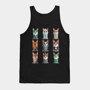 Cute Corgi Halloween T Shirt Funny Halloween Gift Tank Top